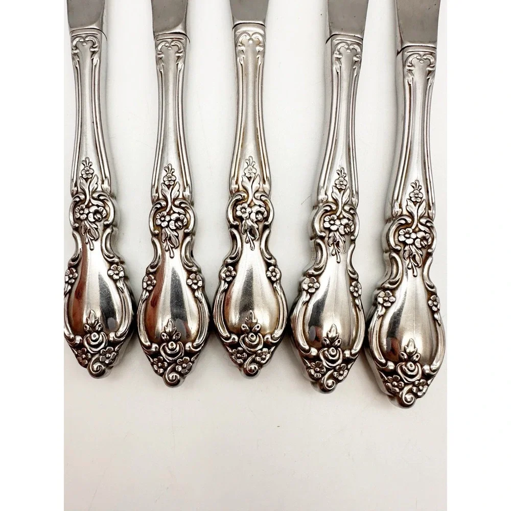 Oneida Community Stainless Louisiana  5 Piece Dinner Knife Set
